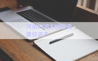 河南LY市XXX投資債權資產